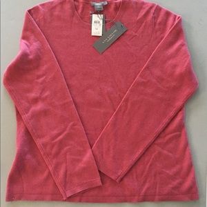 NWT Cashmere Pullover Sweater - Rose Pink - sz XL